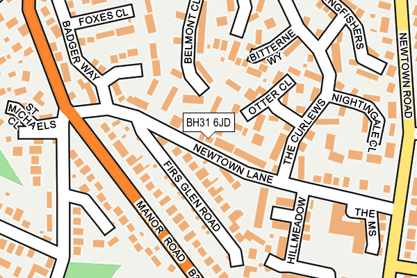 BH31 6JD map - OS OpenMap – Local (Ordnance Survey)