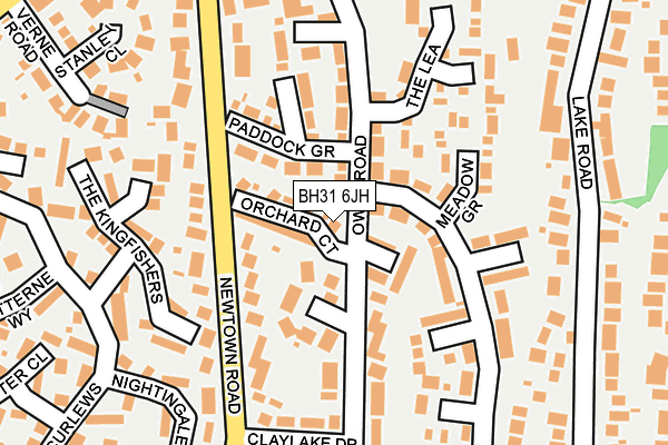 BH31 6JH map - OS OpenMap – Local (Ordnance Survey)