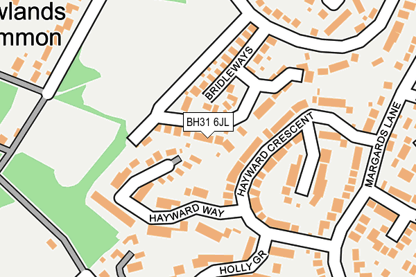 BH31 6JL map - OS OpenMap – Local (Ordnance Survey)