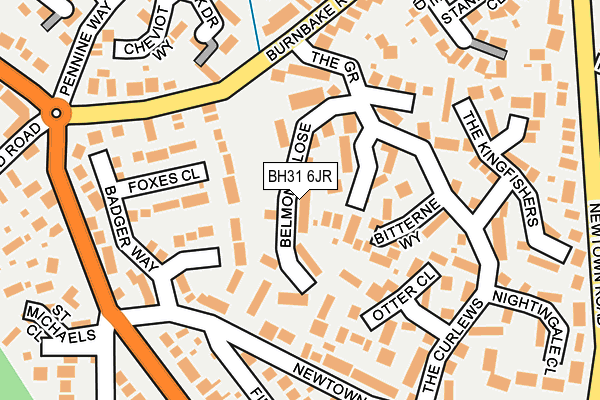 BH31 6JR map - OS OpenMap – Local (Ordnance Survey)