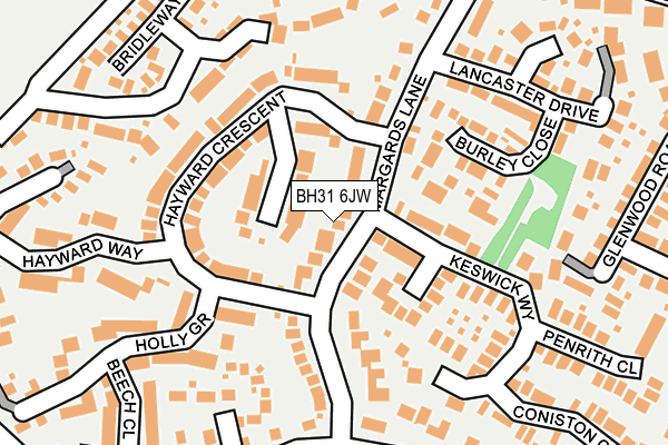 BH31 6JW map - OS OpenMap – Local (Ordnance Survey)