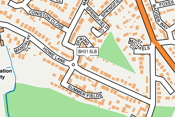 BH31 6LB map - OS OpenMap – Local (Ordnance Survey)