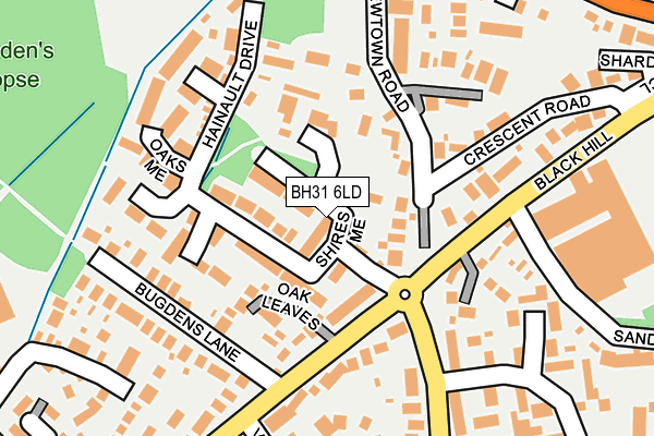 BH31 6LD map - OS OpenMap – Local (Ordnance Survey)