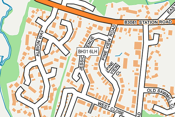 BH31 6LH map - OS OpenMap – Local (Ordnance Survey)