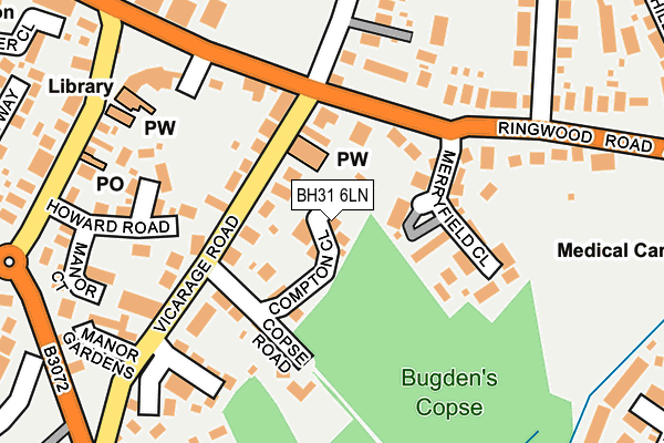 BH31 6LN map - OS OpenMap – Local (Ordnance Survey)