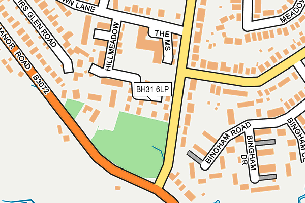 BH31 6LP map - OS OpenMap – Local (Ordnance Survey)