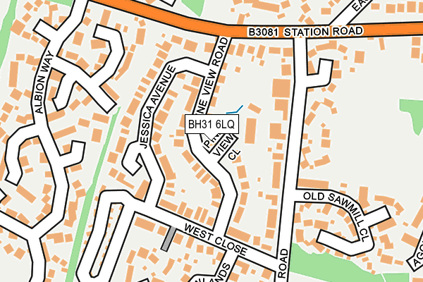 BH31 6LQ map - OS OpenMap – Local (Ordnance Survey)