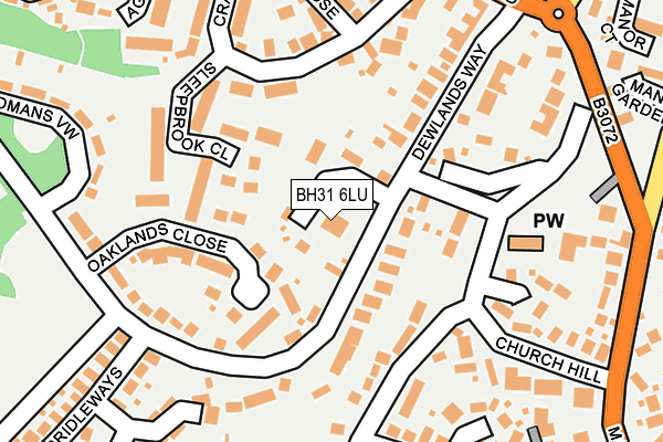 BH31 6LU map - OS OpenMap – Local (Ordnance Survey)