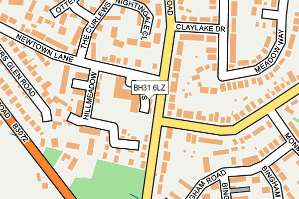 BH31 6LZ map - OS OpenMap – Local (Ordnance Survey)