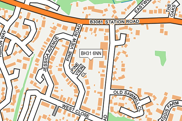 BH31 6NN map - OS OpenMap – Local (Ordnance Survey)
