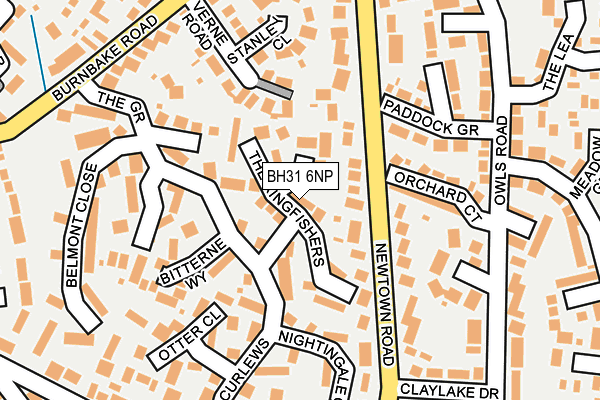 BH31 6NP map - OS OpenMap – Local (Ordnance Survey)