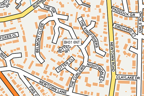 BH31 6NT map - OS OpenMap – Local (Ordnance Survey)