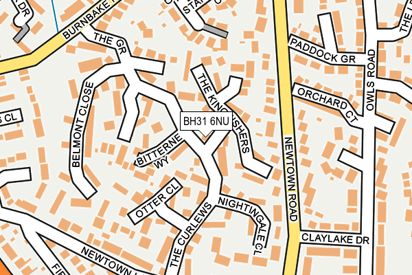 BH31 6NU map - OS OpenMap – Local (Ordnance Survey)