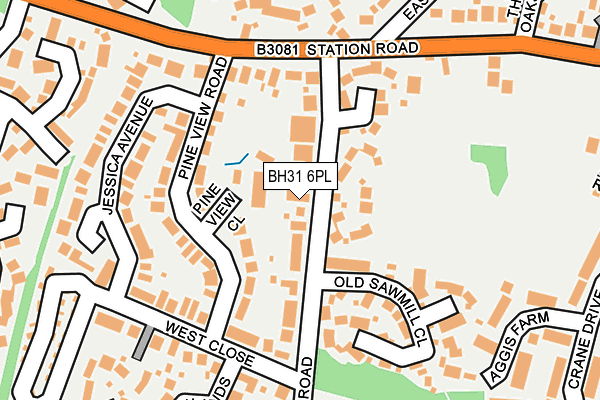 BH31 6PL map - OS OpenMap – Local (Ordnance Survey)