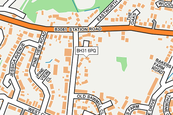BH31 6PQ map - OS OpenMap – Local (Ordnance Survey)