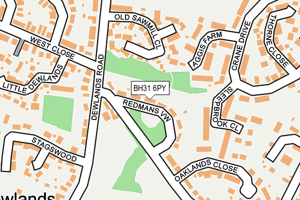 BH31 6PY map - OS OpenMap – Local (Ordnance Survey)