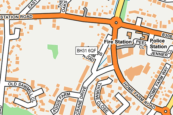 BH31 6QF map - OS OpenMap – Local (Ordnance Survey)