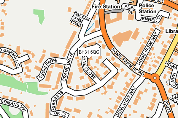 BH31 6QG map - OS OpenMap – Local (Ordnance Survey)