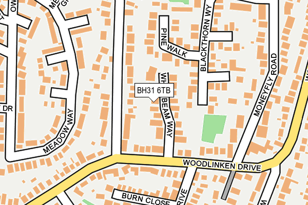 BH31 6TB map - OS OpenMap – Local (Ordnance Survey)