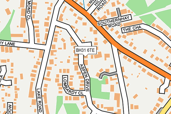 BH31 6TE map - OS OpenMap – Local (Ordnance Survey)