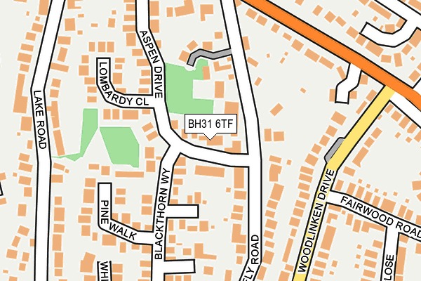 BH31 6TF map - OS OpenMap – Local (Ordnance Survey)