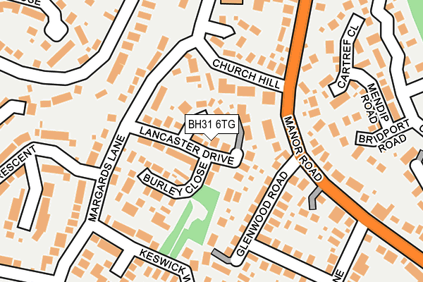 BH31 6TG map - OS OpenMap – Local (Ordnance Survey)