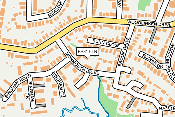BH31 6TN map - OS OpenMap – Local (Ordnance Survey)