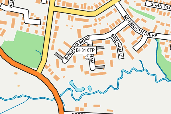 BH31 6TP map - OS OpenMap – Local (Ordnance Survey)