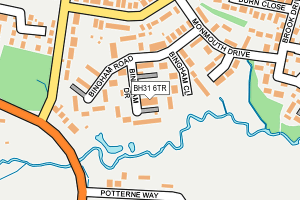 BH31 6TR map - OS OpenMap – Local (Ordnance Survey)