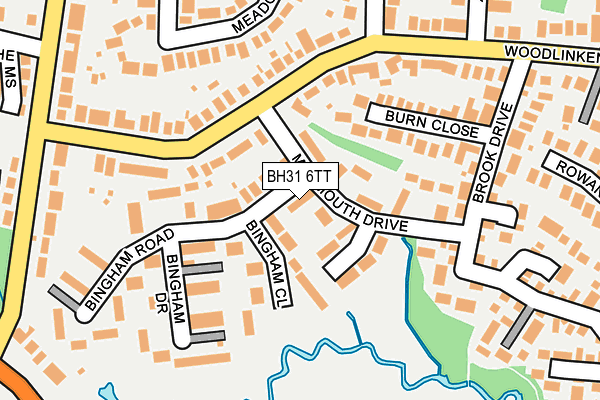 BH31 6TT map - OS OpenMap – Local (Ordnance Survey)