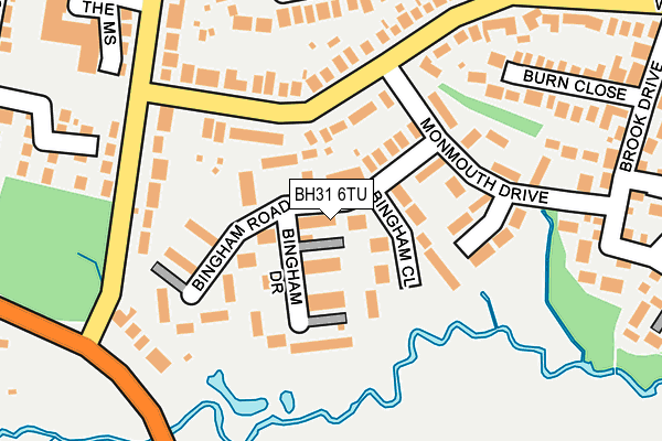 BH31 6TU map - OS OpenMap – Local (Ordnance Survey)