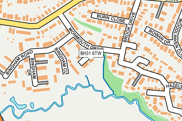 BH31 6TW map - OS OpenMap – Local (Ordnance Survey)