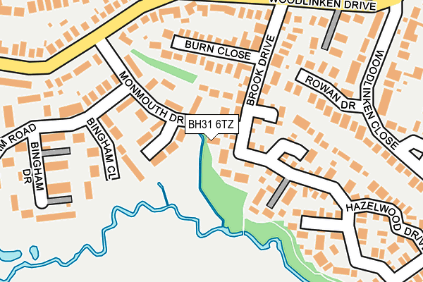 BH31 6TZ map - OS OpenMap – Local (Ordnance Survey)