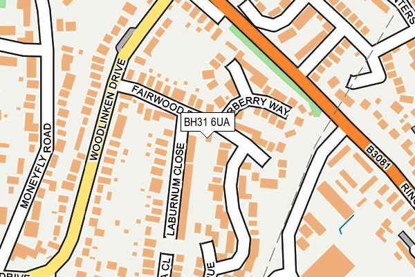 BH31 6UA map - OS OpenMap – Local (Ordnance Survey)