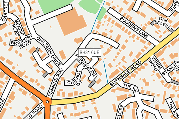 BH31 6UE map - OS OpenMap – Local (Ordnance Survey)