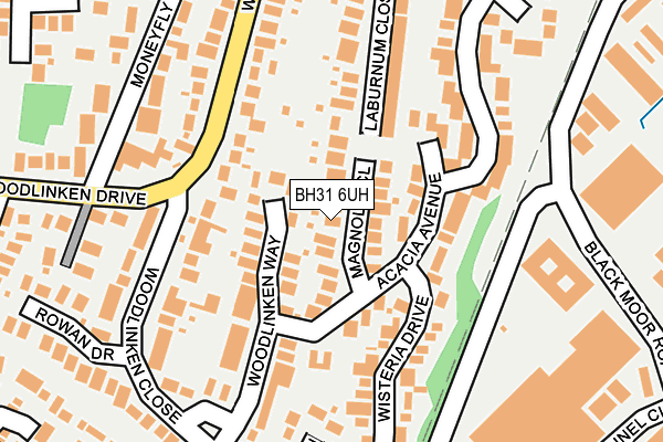 BH31 6UH map - OS OpenMap – Local (Ordnance Survey)