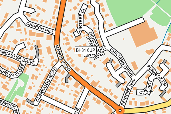 BH31 6UP map - OS OpenMap – Local (Ordnance Survey)