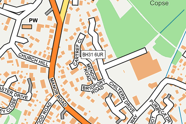 BH31 6UR map - OS OpenMap – Local (Ordnance Survey)
