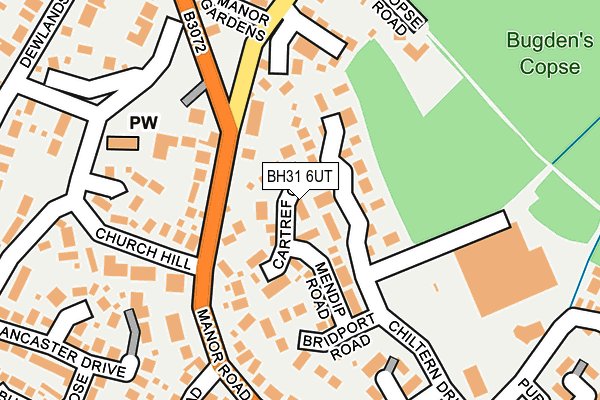 BH31 6UT map - OS OpenMap – Local (Ordnance Survey)
