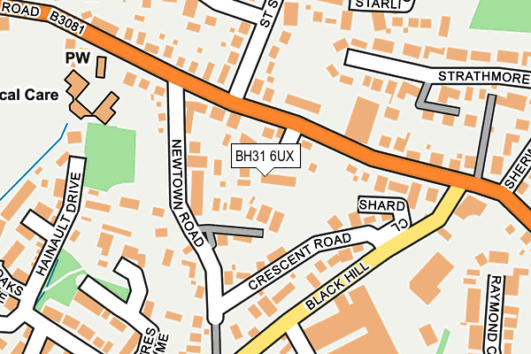 BH31 6UX map - OS OpenMap – Local (Ordnance Survey)
