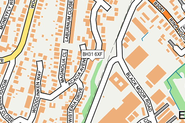 BH31 6XF map - OS OpenMap – Local (Ordnance Survey)