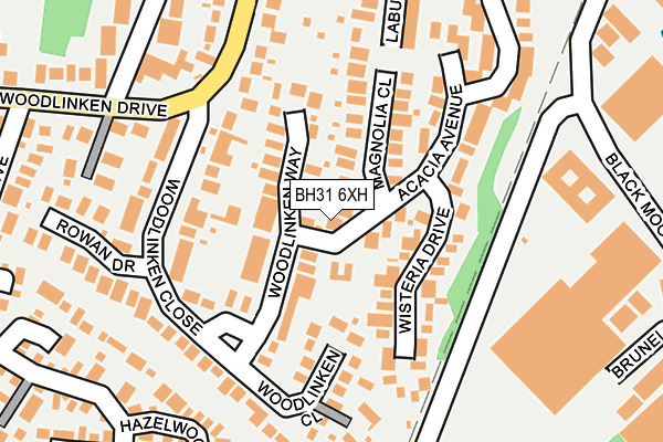 BH31 6XH map - OS OpenMap – Local (Ordnance Survey)