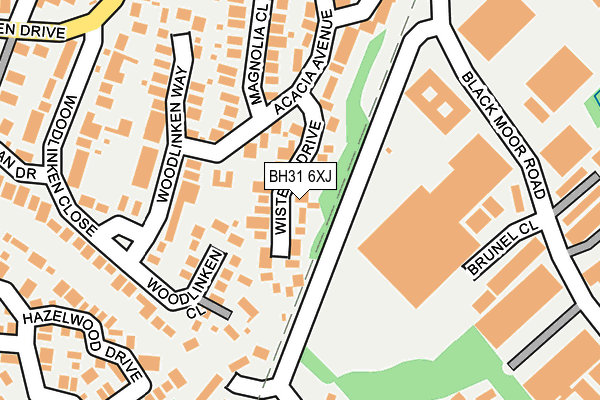 BH31 6XJ map - OS OpenMap – Local (Ordnance Survey)