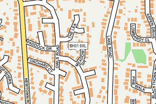 BH31 6XL map - OS OpenMap – Local (Ordnance Survey)