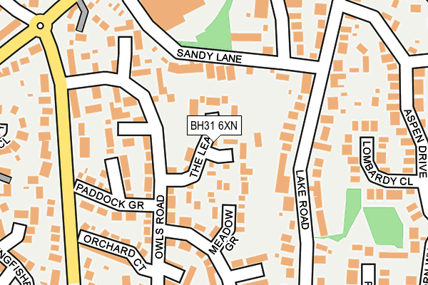 BH31 6XN map - OS OpenMap – Local (Ordnance Survey)
