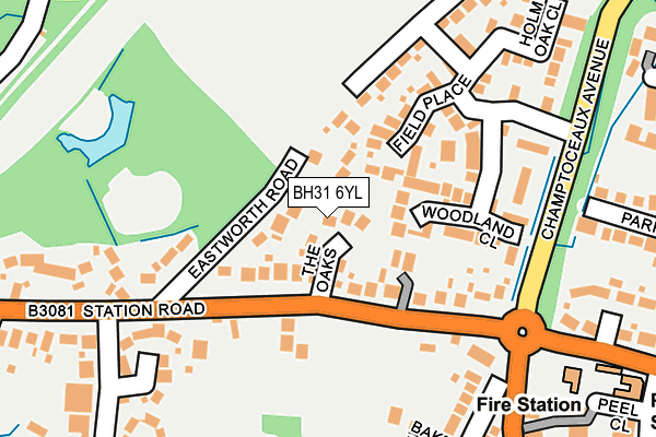 BH31 6YL map - OS OpenMap – Local (Ordnance Survey)