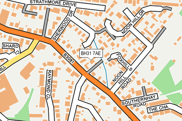 BH31 7AE map - OS OpenMap – Local (Ordnance Survey)