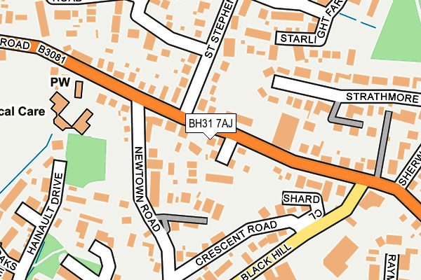 BH31 7AJ map - OS OpenMap – Local (Ordnance Survey)