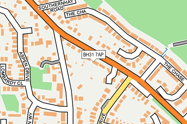 BH31 7AP map - OS OpenMap – Local (Ordnance Survey)