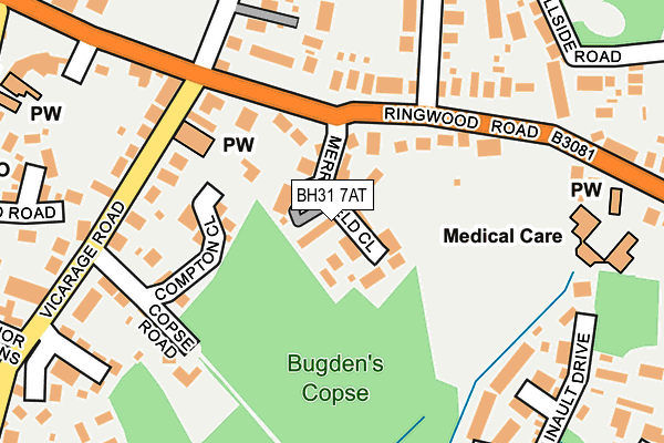 BH31 7AT map - OS OpenMap – Local (Ordnance Survey)